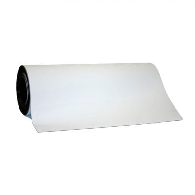 0.85mm x 620mm White Magnetic Sheeting
