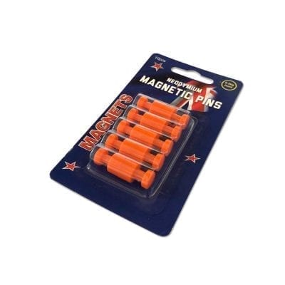 Orange Neodymium Pin Magnets