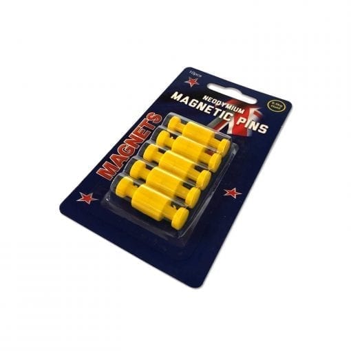 Yellow Neodymium Pin Magnets