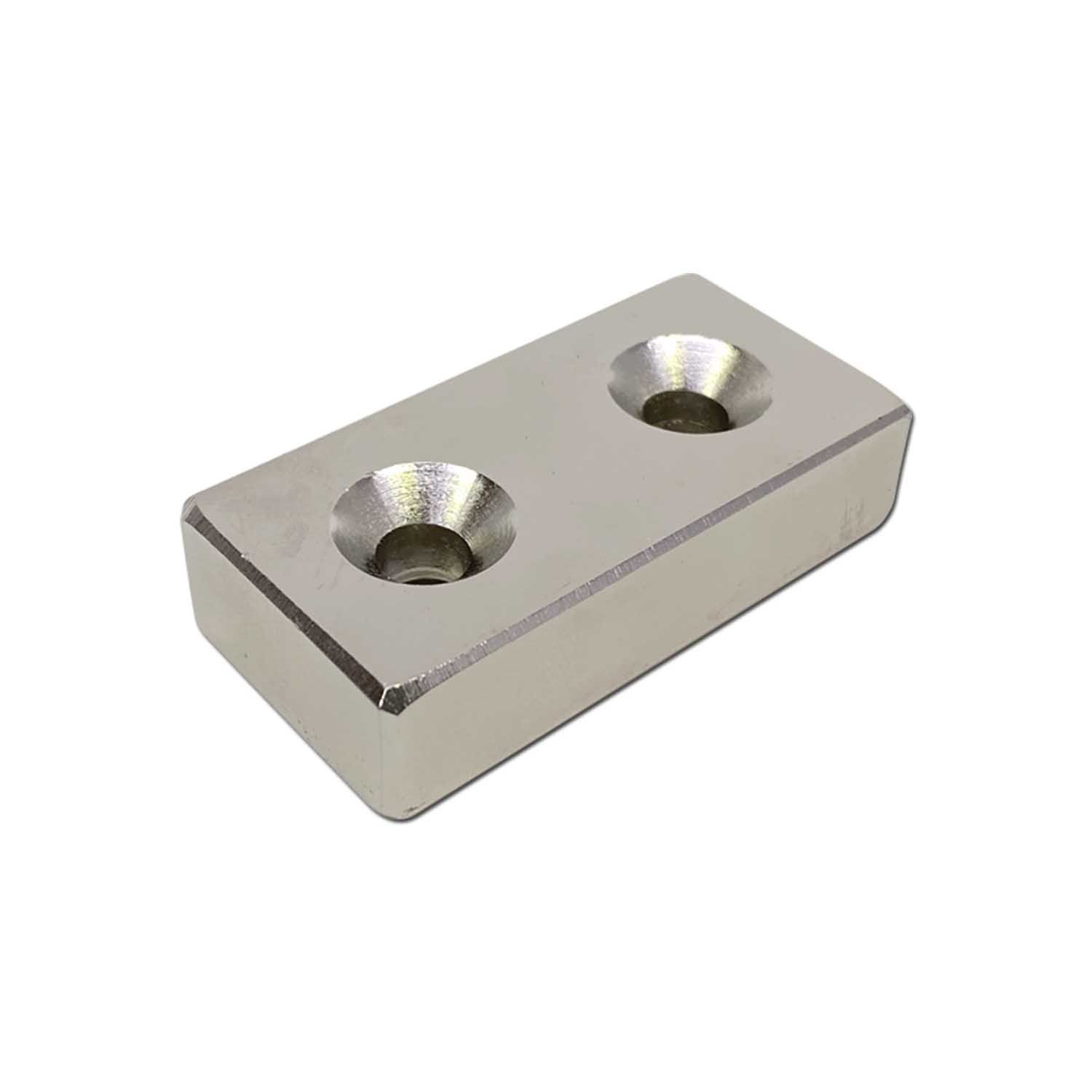 50mm x 25mm x 12mm Countersunk Neodymium Block NZ Local