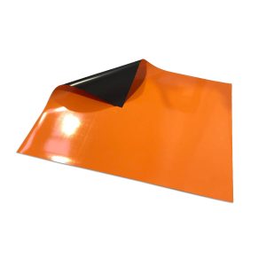 620MM X 500MM MAGNETIC SHEET – ORANGE WITH WRITE ON/WIPE OFF LAMINATE